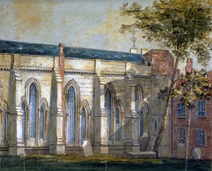 Kilátás a Temple Churchre, London, 1810. alkotó: William Pearson