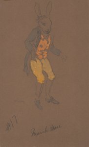 Március Hare jelmeztervezés Alice-in-Wonderland-ből, 1915.