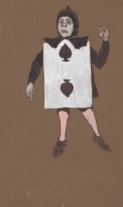 Two of Spades jelmeztervezés Alice-in-Wonderland számára, 1915.