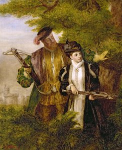Henrik király és Anne Boleyn szarvaslövés a Windsori erdőben, 1903 alkotó: William Powell Frith