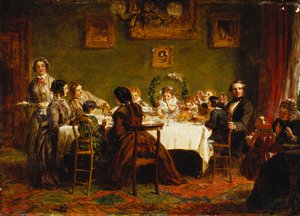 Vázlat a „Sok boldog visszatérés a naphoz” c. 1856 (olaj a fedélzeten) alkotó: William Powell Frith