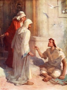 A gyönyörű kapunál, Cselekedetek iii, 2 (színes litográfia)