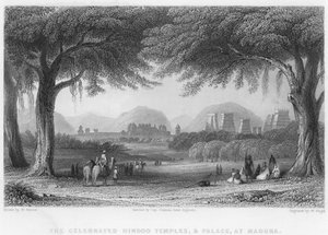 Az ünnepelt hindu templomok és palota Madurában (metszet) alkotó: William Purser