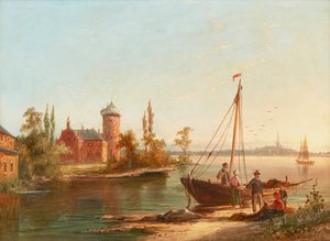 Zandoorp (olaj, vászon) alkotó: William R. Dommersen