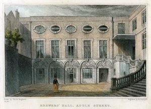 Brewers Hall, Addle Street, London City, 1831. alkotó: William Radclyffe