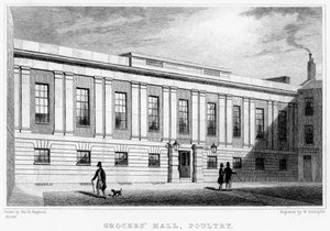 Grocers Hall, Poultry, London City, 19. század.