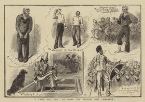 Szabad és könnyű a Boscawen nevű HM kiképzőhajó fedélzetén alkotó: William Ralston