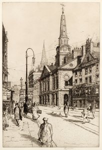 The Old Town House, Dundee, 1930 körül (rézkarc) alkotó: William Renison