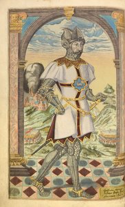 Godfrey Adelmar, az nHonor Military és Civill, William Segar, pub. Robert Barker, London, 1602 (kézzel színezett metszet)