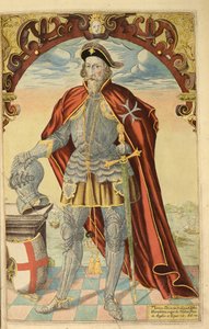 Sir Thomas Docwra, az nHonor Military és Civill, William Segar, pub. Robert Barker, London, 1602 (kézzel színezett metszet)