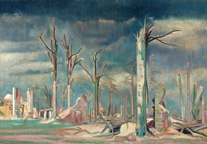 Avenue at Bourlon, nyugati front (olaj, vászon) alkotó: William Rothenstein