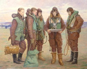 Pilóták Tangmere-ben alkotó: William Rothenstein
