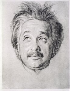 Albert Einstein (1879-1955) portréja (litho)