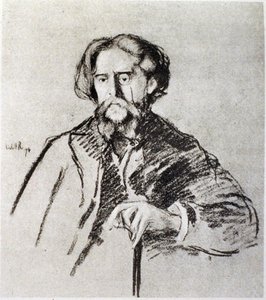 Alphonse Daudet (1840-97) portréja alkotó: William Rothenstein