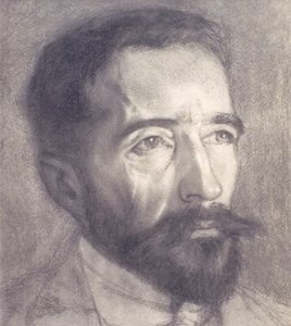 Joseph Conrad (1857-1924) portréja (litho) alkotó: William Rothenstein