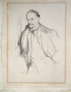 Thomas Hardy (1840-1928) portréja 1897 (litho) alkotó: William Rothenstein
