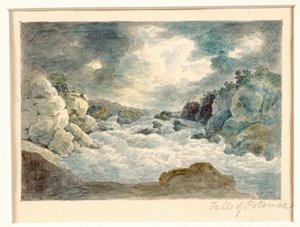 A Potomac vízesése, 1800-1810 körül (ceruza és akvarell papíron)