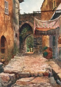 Bejárati kapu, Auribeau (színes litográfia)