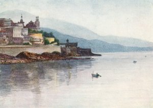 Monte Carlo, Monacóból, kora reggel (színes litográfia) alkotó: William Scott