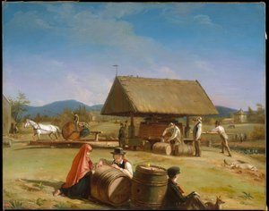 Almabor-készítés alkotó: William Sidney Mount