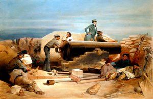 „Egy csendes nap a gyémánt akkumulátorban – egy 68 font súlyú Lancaster portréja”, Krími háború 1855-1856