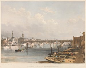 London Bridge a híd felett alkotó: William Simpson