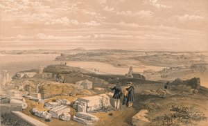 „Sebastopol from Old Chersonese and Ancient Church of St Vladimir”, 1856. Művészek: William Simpson, E Walker.
