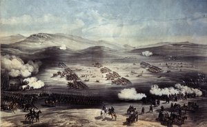 A balaclavai csata 1854. október 25-én. A Könnyűdandár rohama alkotó: William Crimea Simpson