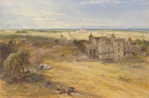 The Dilkoosha, Lucknow in the Distance alkotó: William Simpson