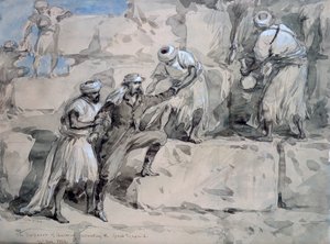 Ausztria császára felszáll a nagy piramisba, Egyiptom, 1869.