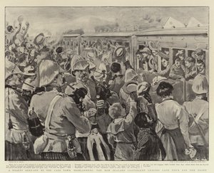 A Cape Town Highlanders kiadós küldetése, az új-zélandi kontingens elhagyja Fokvárost a frontra