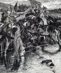 Jelenet az angol polgárháborúból. alkotó: William Small
