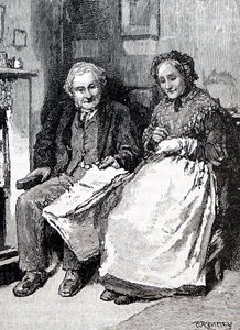 Egy idős házaspár. Szerző: William Small (1843-1929) angol illusztrátor. 1880 (metszet) alkotó: William Small