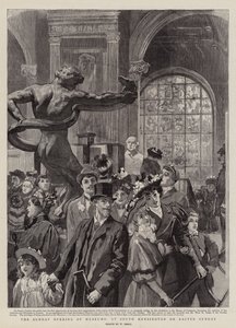 A múzeumok vasárnapi megnyitója, South Kensingtonban, húsvét vasárnapján alkotó: William Small