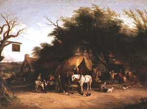 A Country Innben pihenő utazók