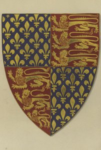 III. Edward király karjai a Westminster Abbey Churchben (chromolitho) található sírjából alkotó: William St John Hope