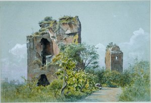Traianus fürdői (Sette Sale, Villa Brancaccio, Róma) alkotó: William Stanley Haseltine