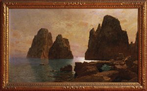 Capri szigete: a Faraglioni-sziklák alkotó: William Stanley Haseltine