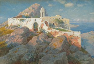 Santa Maria a Cetrella, Anacapri, 1892 körül (grafitra festett akvarell és gouache)