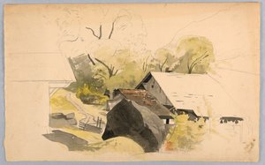 Tájtanulmány, Svájc alkotó: William Stanley Haseltine