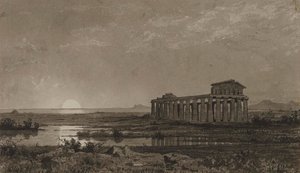 Ceres temploma Paestumban (Athéné temploma) alkotó: William Stanley Haseltine