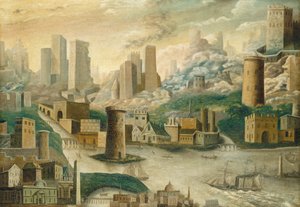 A fantázia városa, 19. század közepe (olaj, vászon) alkotó: William Stephen Coleman