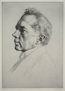 Campbell Dodgson, Profil balra, 1919.