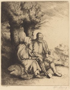 Férfi és nő egy fa alatt alkotó: William Strang