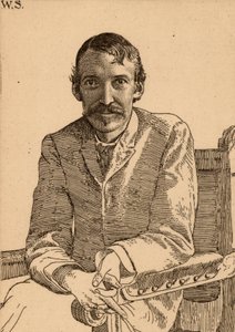 "Robert Louis Balfour Stevenson (1850-1894) skót író alkotó: William Strang