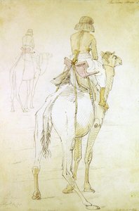 Tanulmány egy tevén ülő emberről alkotó: William Strutt