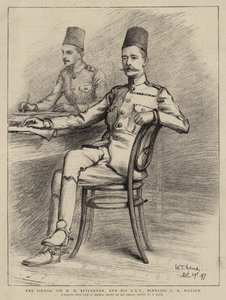 A Sirdar, Sir HH Kitchener és az ADC-je, Bimbashi JK Watson (fotó) alkotó: William T. Maud