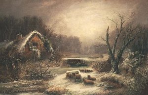 Erdős téli táj alkotó: William Thomas Such