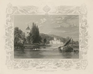 Kilátás a Temzére a Bisham Abbey közelében alkotó: William Tombleson