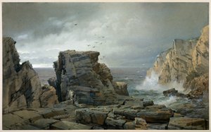 Sziklás partvidék alkotó: William Trost Richards
